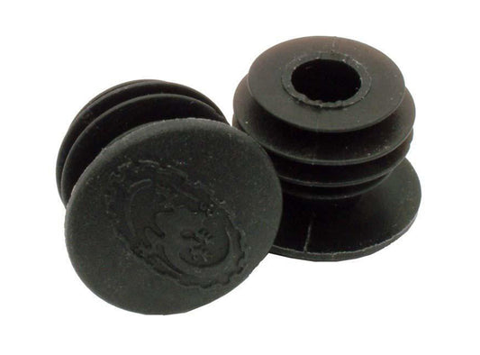 Lizard Skins Bar End Plugs - Pair - Black Black  