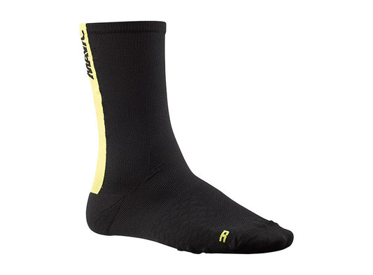 Mavic Comete Sock - Black-Yellow Black - Yellow Medium 