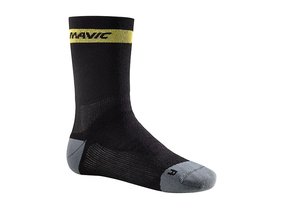 Mavic Ksyrium Elite Thermo Sock - Black-Dark Cloud Black - Dark Cloud Small 