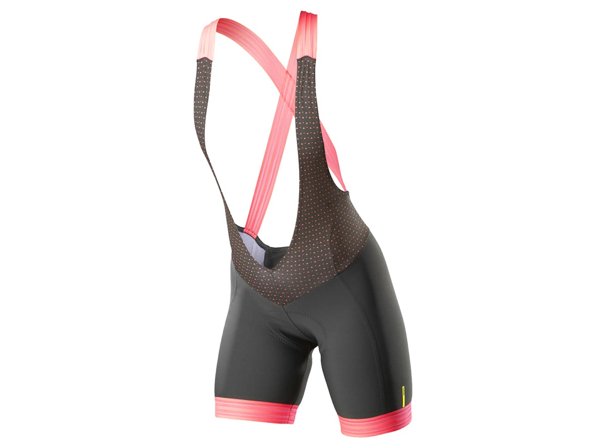 Mavic Sequence Pro Bibshort - Womens - Black-Coral Black - Coral Small 