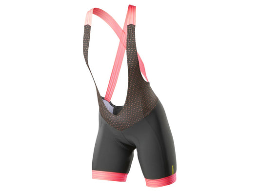 Mavic Sequence Pro Bibshort - Womens - Black-Coral Black - Coral Small 