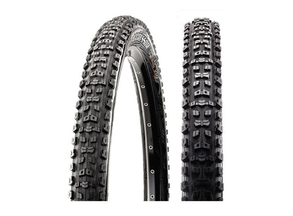 Maxxis Aggressor 27.5" Folding MTB Tire - Double Down Black 27.5" (650b) - 2.5" TPI 120x2 - (DC) Dual Compound - (TR) Tubeless Ready - (DD) Double Down