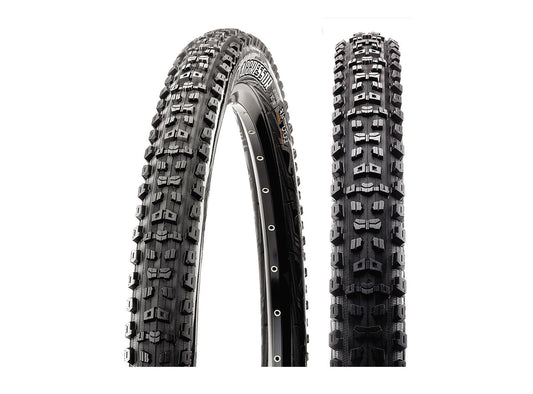 Maxxis Aggressor 27.5" Folding MTB Tire - Double Down Black 27.5" (650b) - 2.5" TPI 120x2 - (DC) Dual Compound - (TR) Tubeless Ready - (DD) Double Down