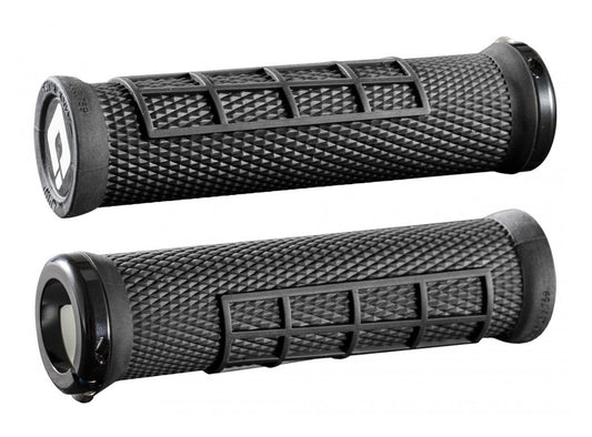 ODI Elite Flow Lock-On Grips - Black Black Black Clamp 