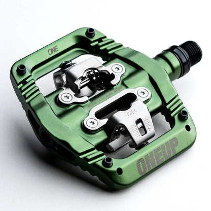 OneUp Clip MTB SPD Pedals - Dark Green