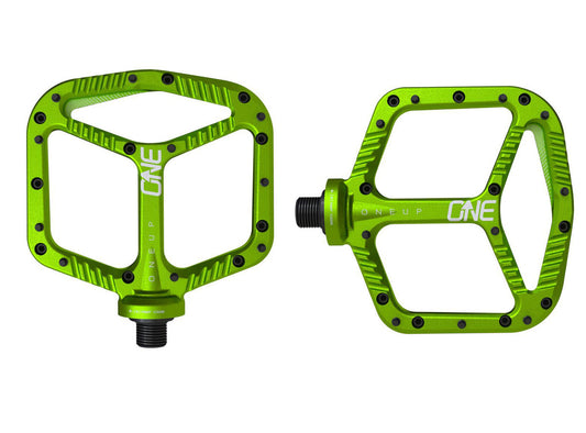 OneUp Aluminum Platform Pedals - Green Green  