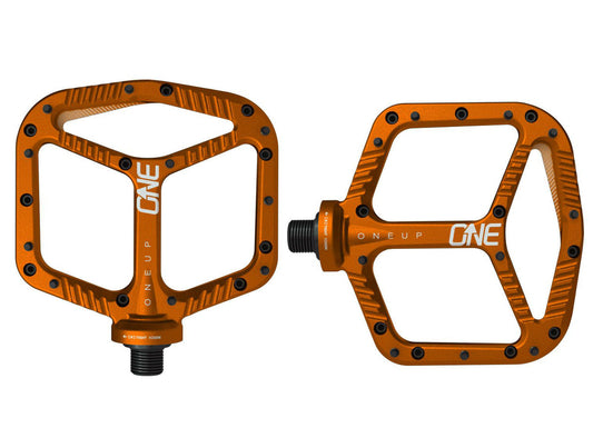OneUp Aluminum Platform Pedals - Orange Orange  