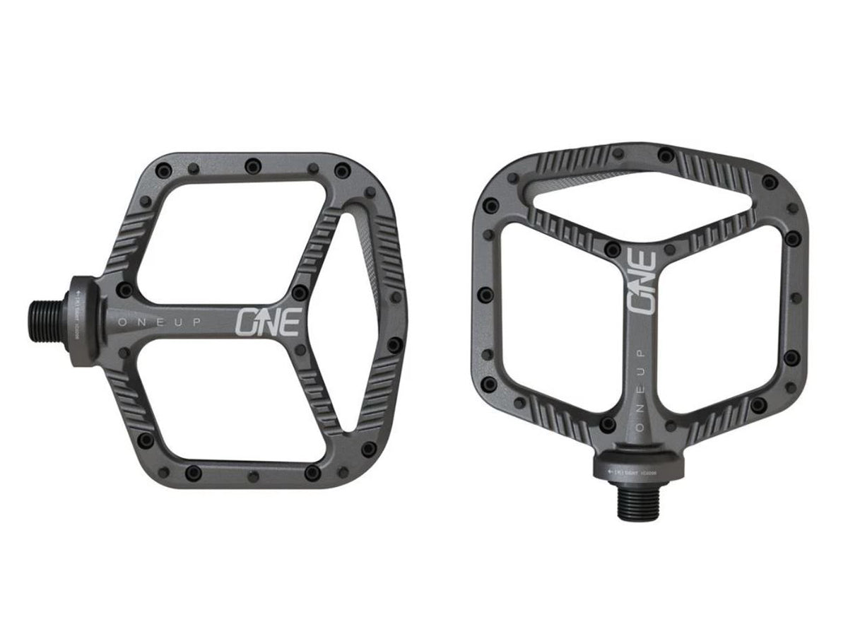 OneUp Aluminum Platform Pedals - Gray Gray  
