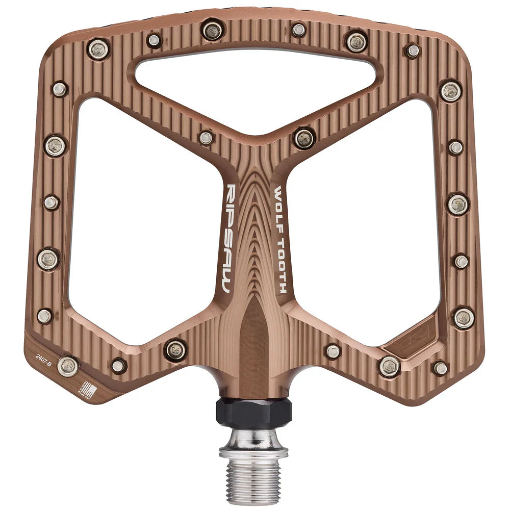 Wolf Tooth Components Ripsaw Aluminum Flat Pedals - Espresso