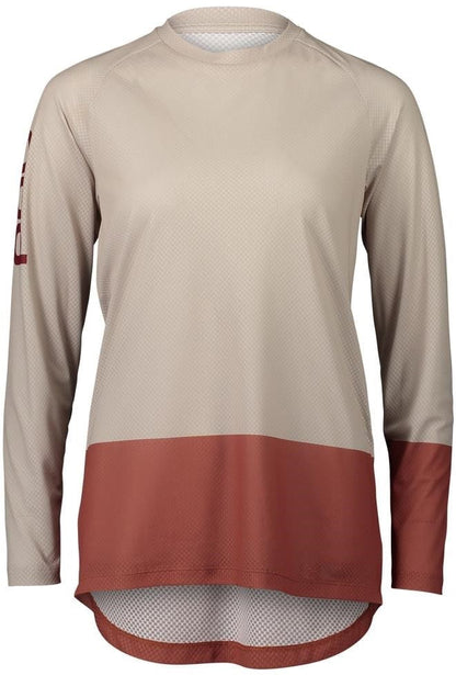POC Pure Long Sleeve MTB Jersey - Womens - Light Sandstone Beige-Himalayan Salt