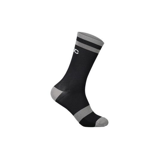 POC Lure Long MTB Sock - Uranium Black-Granite Gray Uranium Black - Granite Gray Small 