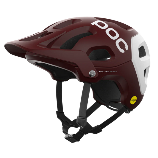 POC Tectal Race MIPS MTB Helmet - Garnet Red-Hydrogen White Matt Garnet Red - Hydrogen White Matt Small 