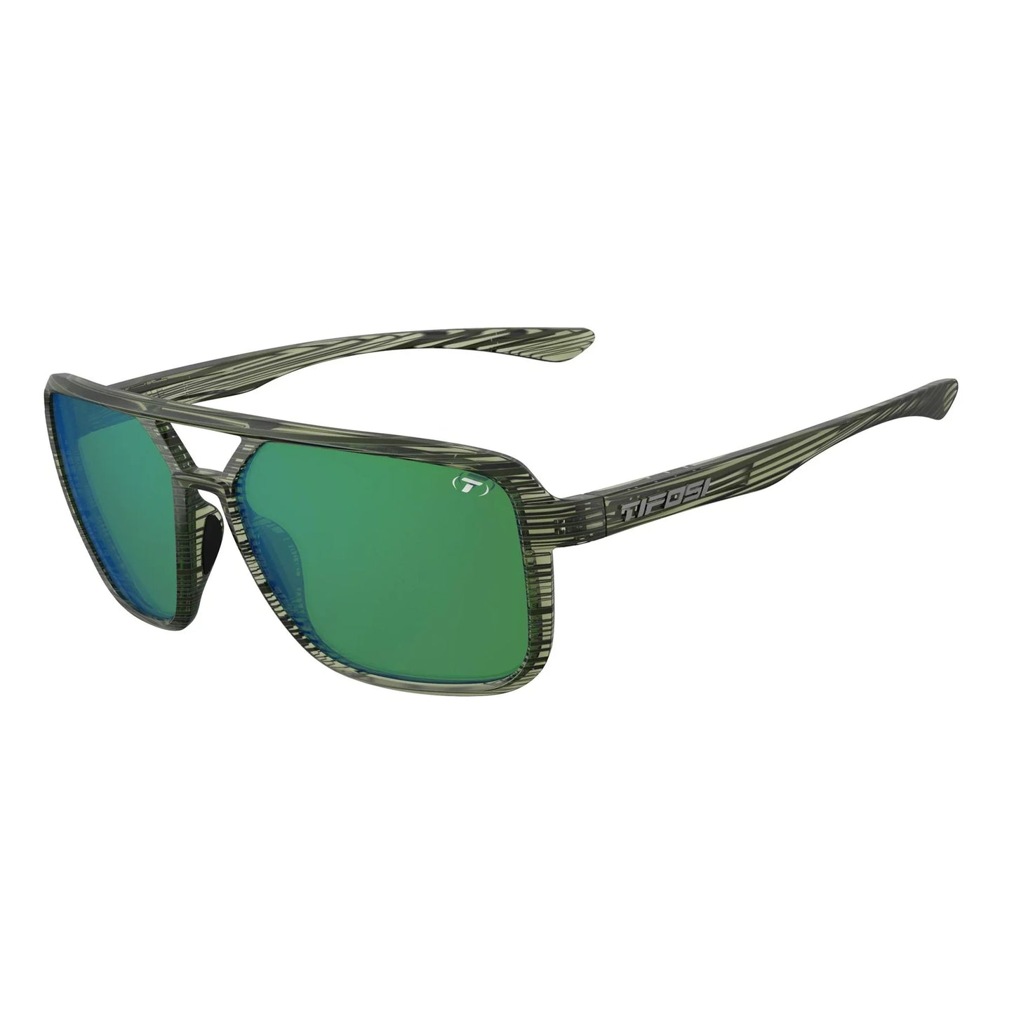 Tifosi Salto Polarised Single Lens Sunglasses - Olive Stripe Fade