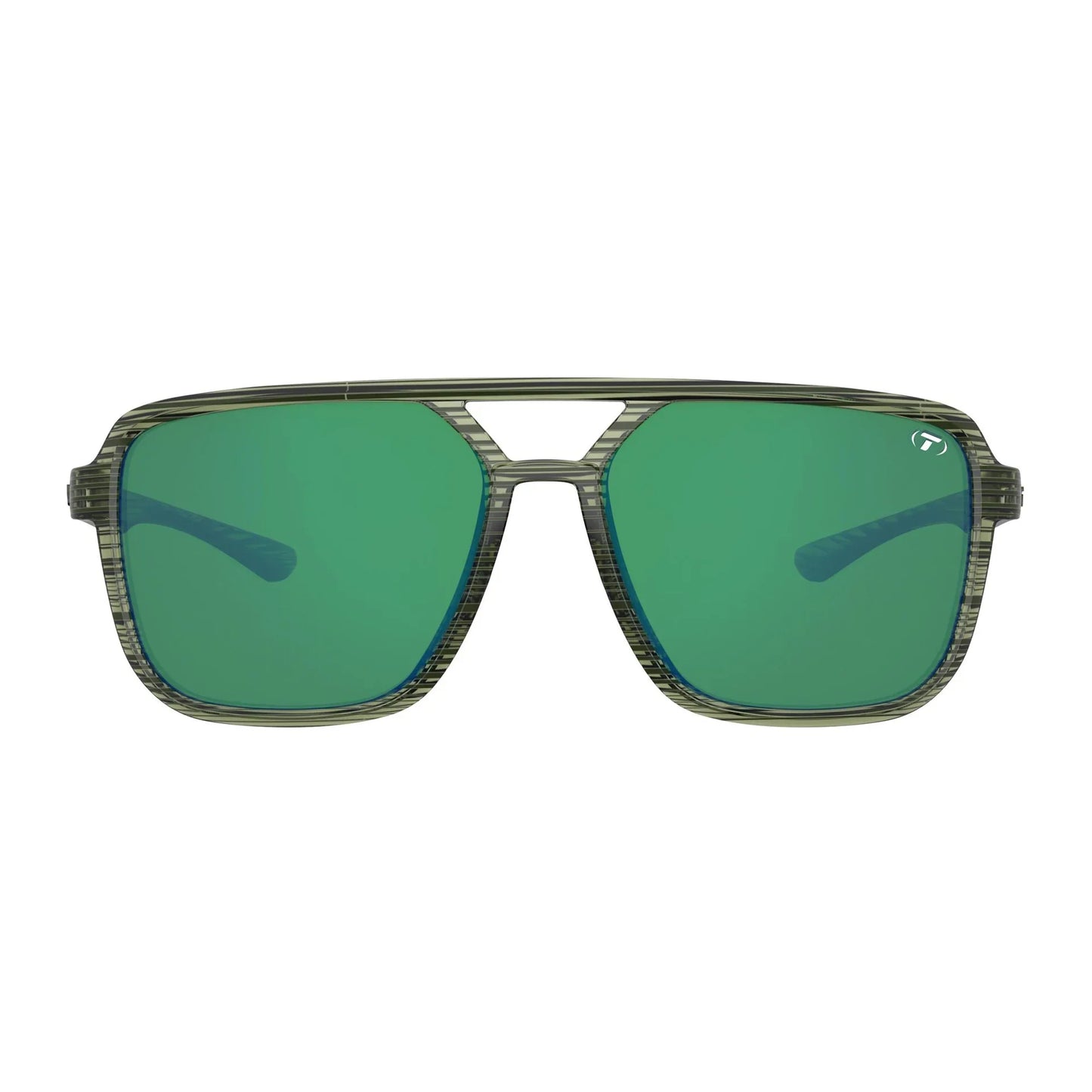 Tifosi Salto Polarised Single Lens Sunglasses - Olive Stripe Fade