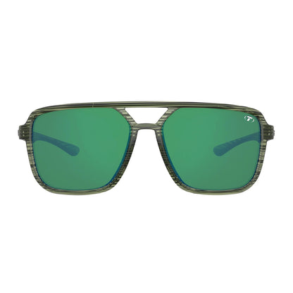 Tifosi Salto Polarised Single Lens Sunglasses - Olive Stripe Fade