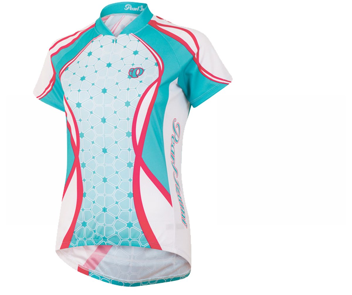 Pearl Izumi Select Ltd Short Sleeve Road Jersey - Womens - Fleurette-Scuba Blue Fleurette Scuba Blue X-Large 