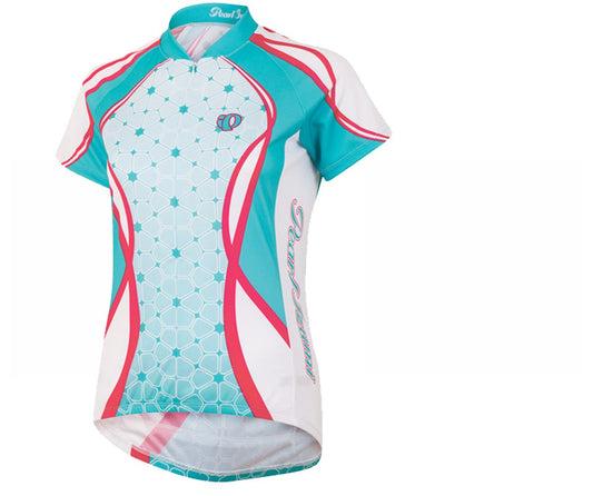 Pearl Izumi Select Ltd Short Sleeve Road Jersey - Womens - Fleurette-Scuba Blue Fleurette Scuba Blue X-Large 