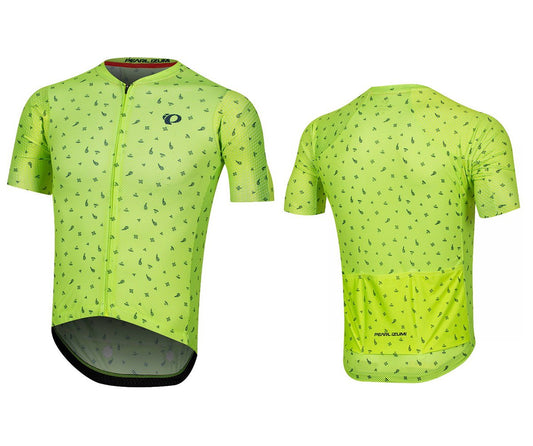 Pearl Izumi PRO Mesh Short Sleeve Road Jersey - Screaming Yellow-Navy Paisley - 2020 Screaming Yellow - Navy Paisley Small 