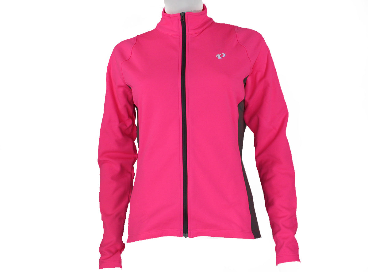 Pearl Izumi Podium Thermal Long Sleeve Road Jersey - Womens - Screaming Pink-Smoked Pearl Screaming Pink - Smoked Pearl Large 
