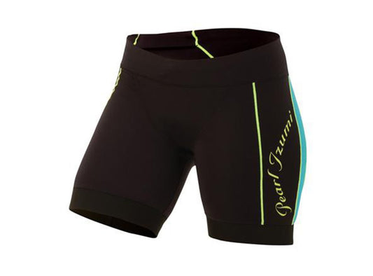 Pearl Izumi Elite InRCool Tri Race Short - Womens - Black-Scuba Blue Black - Scuba Blue Large 