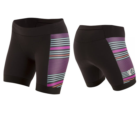 Pearl Izumi Elite Pursuit Tri Short - Womens - Black-Purple Wine STripe Black - Purple Wine Stripe Large 