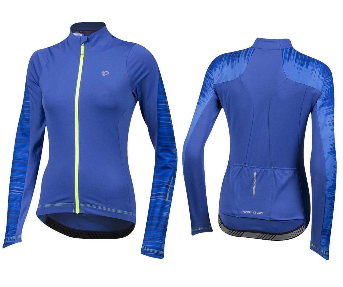 Pearl Izumi Elite Pursuit Thermal Long Sleeve Road Jersey - Womens - Dazzling Blue Rush Dazzling Blue Rush Large 