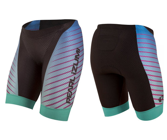Pearl Izumi Pro Inrcool Tri Short - Womens - Black-Aqua Fade Black - Aqua Fade X-Small 