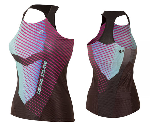 Pearl Izumi Pro InRCool Tri Singlet - Womens - Black-Aqua Fade Black - Aqua Fade Large 
