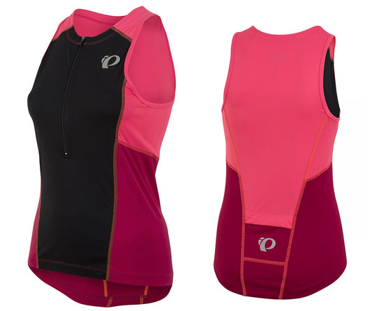 Pearl Izumi Select Pursuit Tri Sleeveless Jersey - Womens - Black-Cerise Black - Cerise Small 