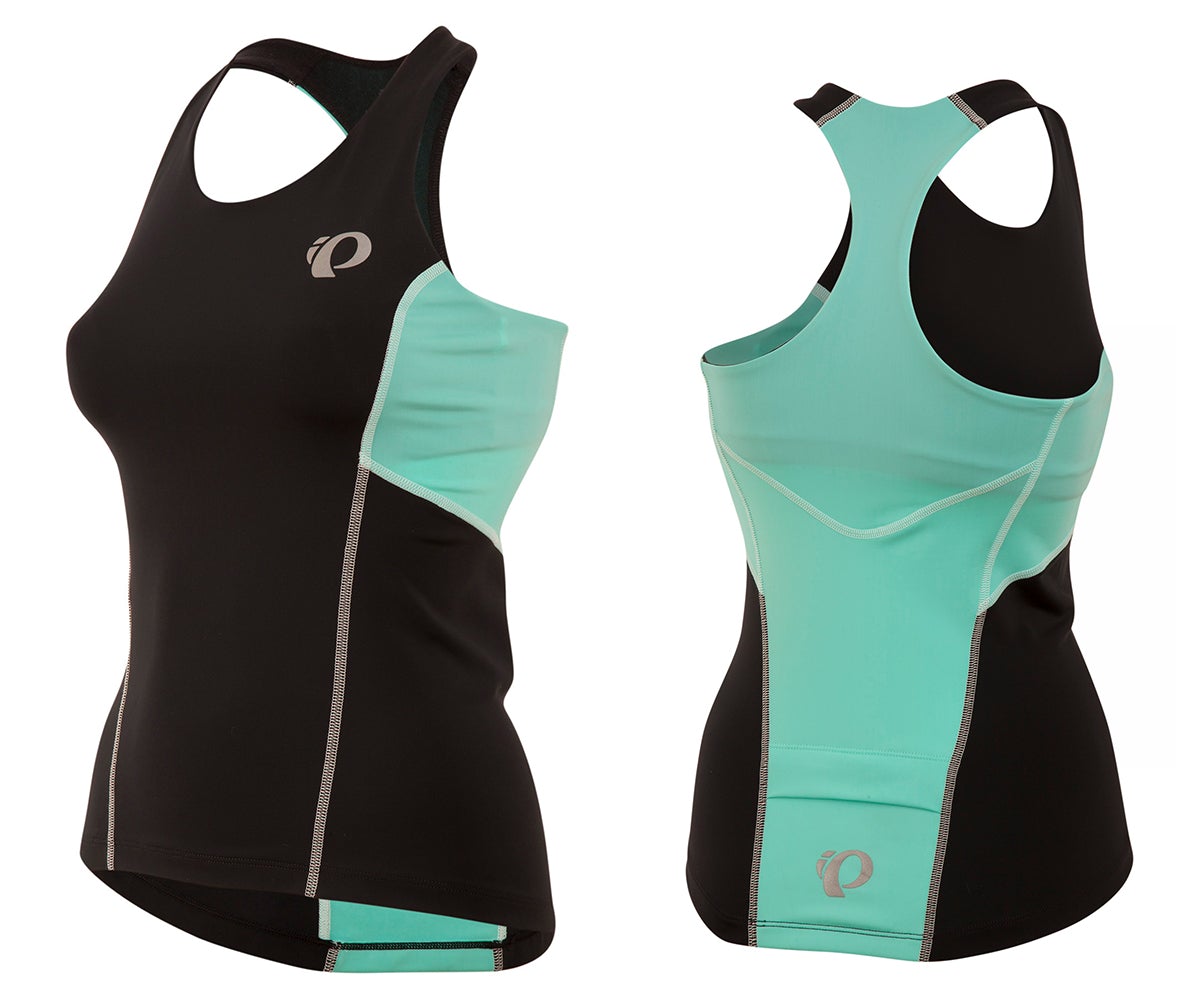 Pearl Izumi Select Pursuit Tri Tank - Womens - Black-Aqua Mint Black - Aqua Mint X-Small 