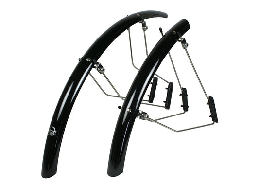 Planet Bike Speedez 700c Road Fender Set - Black Black 35mm - 25c 