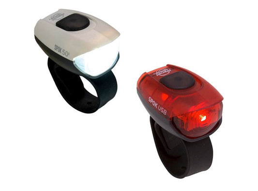 Planet bike Spok 50 USB Combo Light Set Red - Black  
