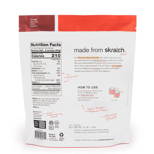 Skratch Labs Sport Recovery Drink Mix - Strawberry & Cream
