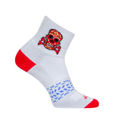SockGuy Classic 3" Cuff Sock - Red Skull