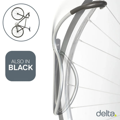 Delta Single Bike Wall Mount Rack - Silver Tray