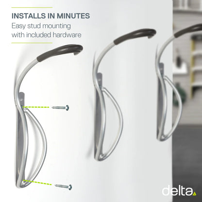 Delta Single Bike Wall Mount Rack - Silver Tray