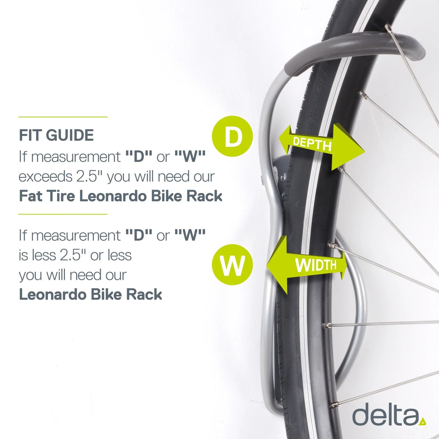 Delta Single Bike Wall Mount Rack - Silver Tray