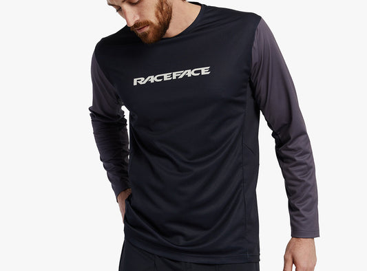 Race Face Indy Long Sleeve MTB Jersey - Black - 2022 Black Small 