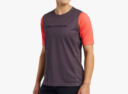 Race Face Indy Short Sleeve MTB Jersey - Womens - Coral - 2022 Coral X-Small 