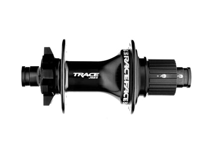 Race Face Trace J-Bend MTB Disc Hub - Rear - Black Black 12x148mmTA 32h - MicroSpline