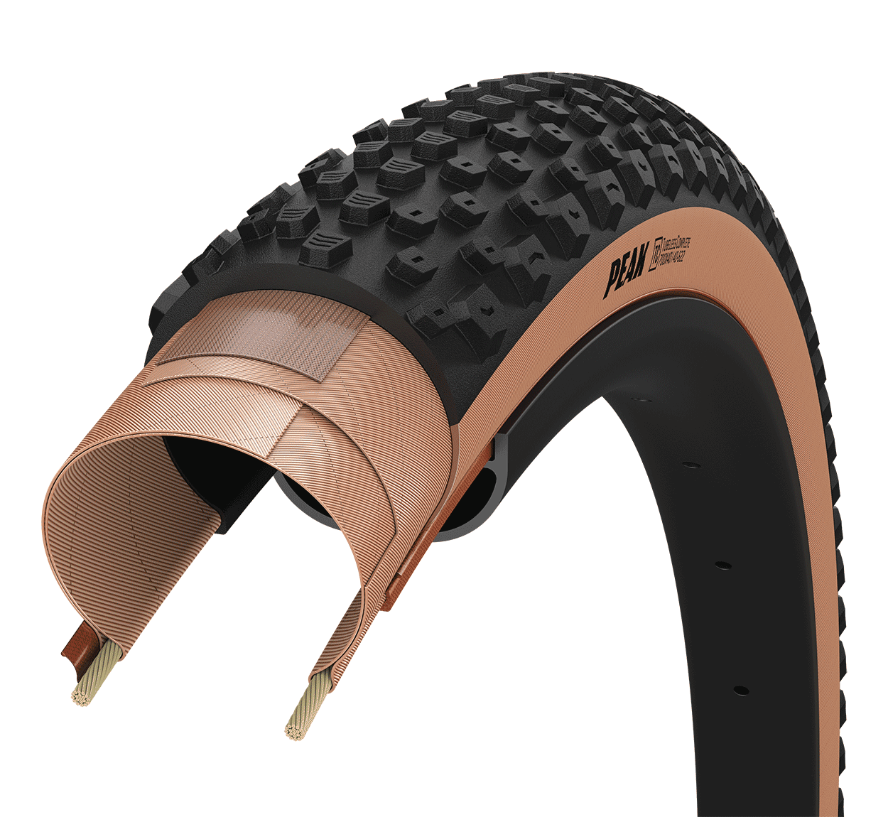 Goodyear Peak Ultimate 700c Folding Gravel Tire - Tan
