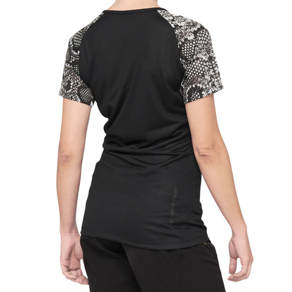 100% Airmatic Short Sleeve MTB Jersey - Womens - Black-Python
