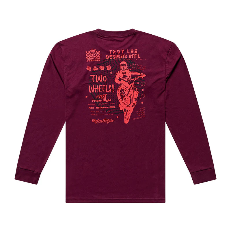 Troy Lee Designs Friday Night Long Sleeve Tee - Sangria