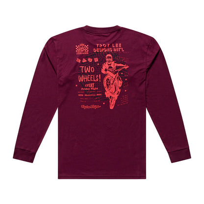 Troy Lee Designs Friday Night Long Sleeve Tee - Sangria