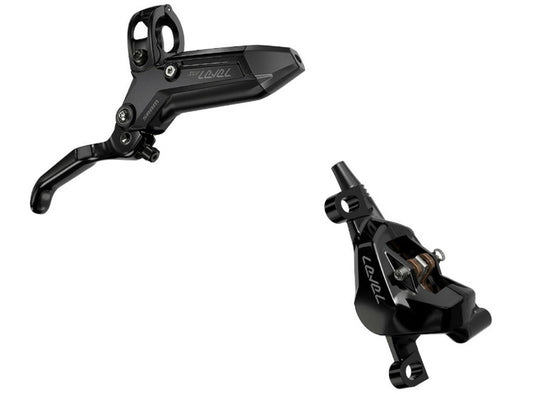 SRAM Level Silver Stealth Disc Brake and Lever - Front - Black Anodized