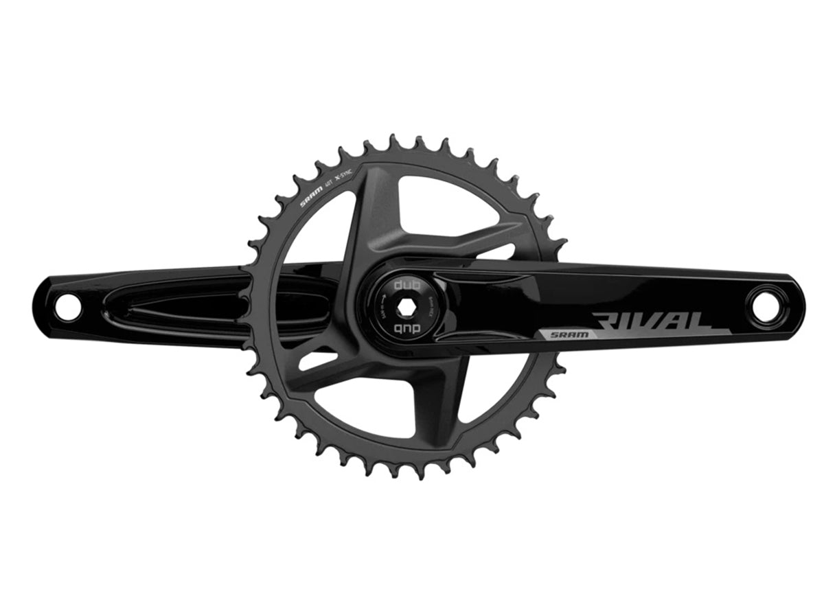 SRAM Rival 1 AXS Wide 12 Spd Road Crankset - Black Black 165mm - 40t 