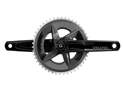 SRAM Rival AXS 12 Spd Road Crankset with Quarq Power Meter - Black Black 165mm - 46-33t 
