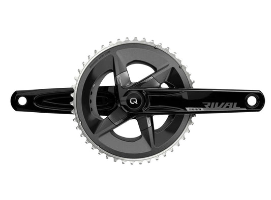 SRAM Rival AXS 12 Spd Road Crankset with Quarq Power Meter - Black Black 165mm - 46-33t 