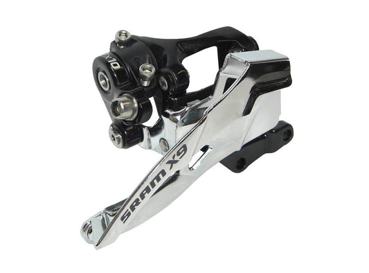 SRAM X9 Direct Mount 2x10 Front Derailleur Black - Silver Top Pull - 42t Low Mount - S3