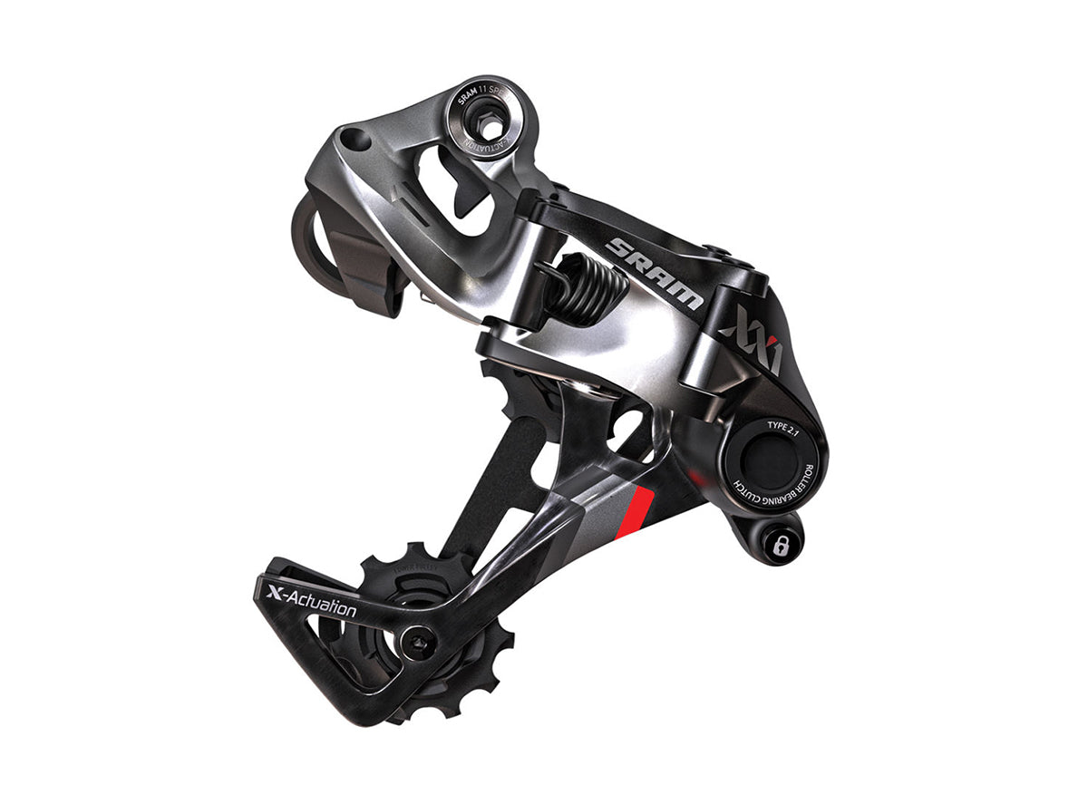 SRAM XX1 Type 2.1 11 Spd MTB Rear Derailleur - OE Black - Silver  